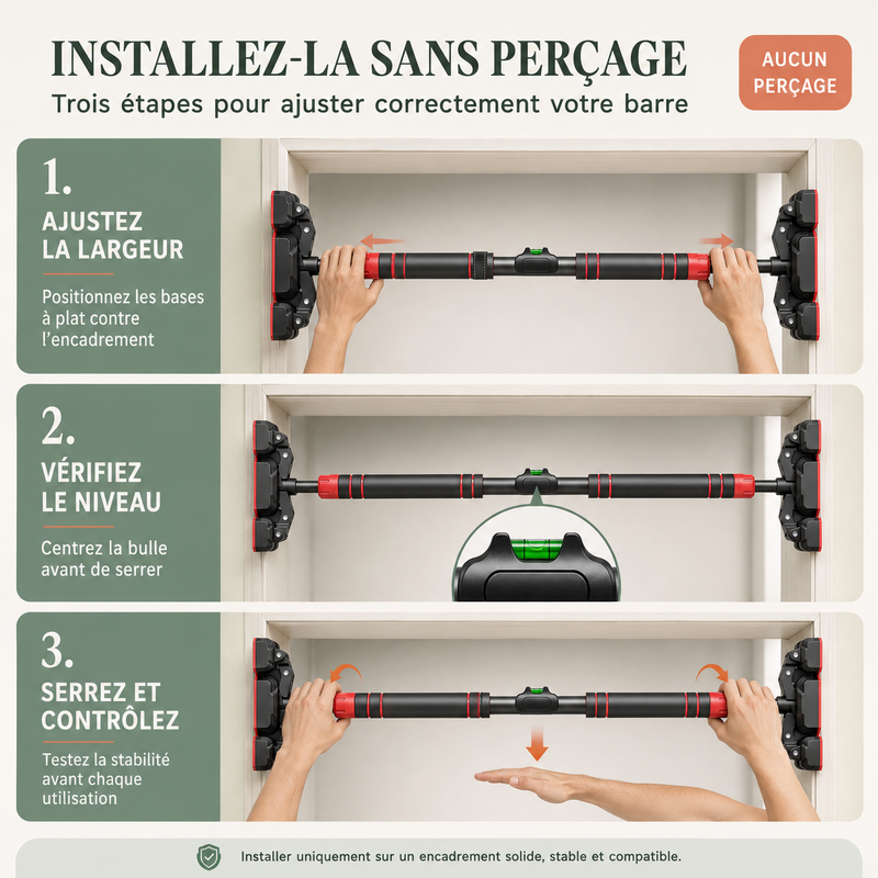 Barre de traction pour encadrement de porte