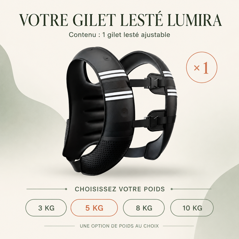 Gilet lesté ajustable pour entraînement