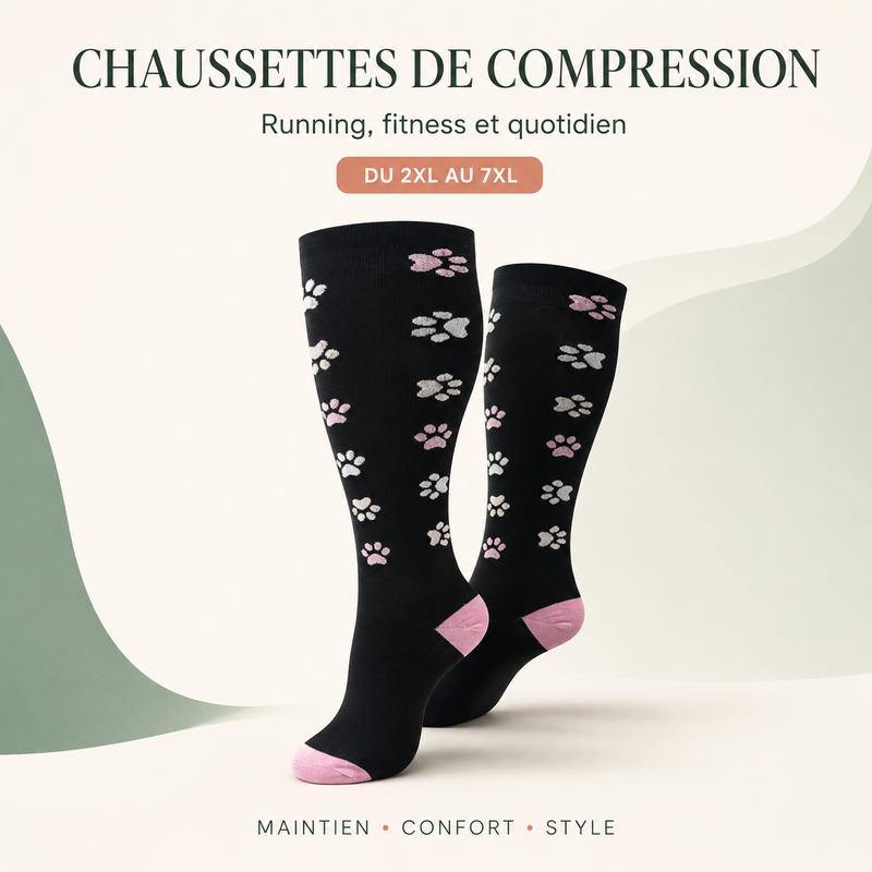 Chaussettes de compression running et fitness