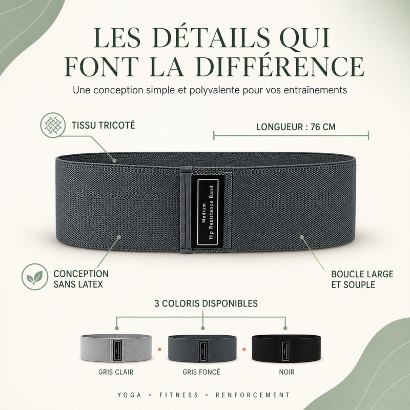Bande de résistance fitness polyvalente