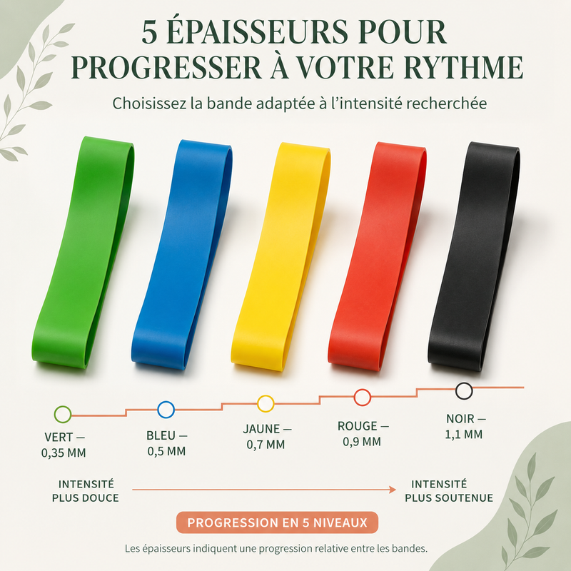 Set de bandes élastiques fitness et yoga