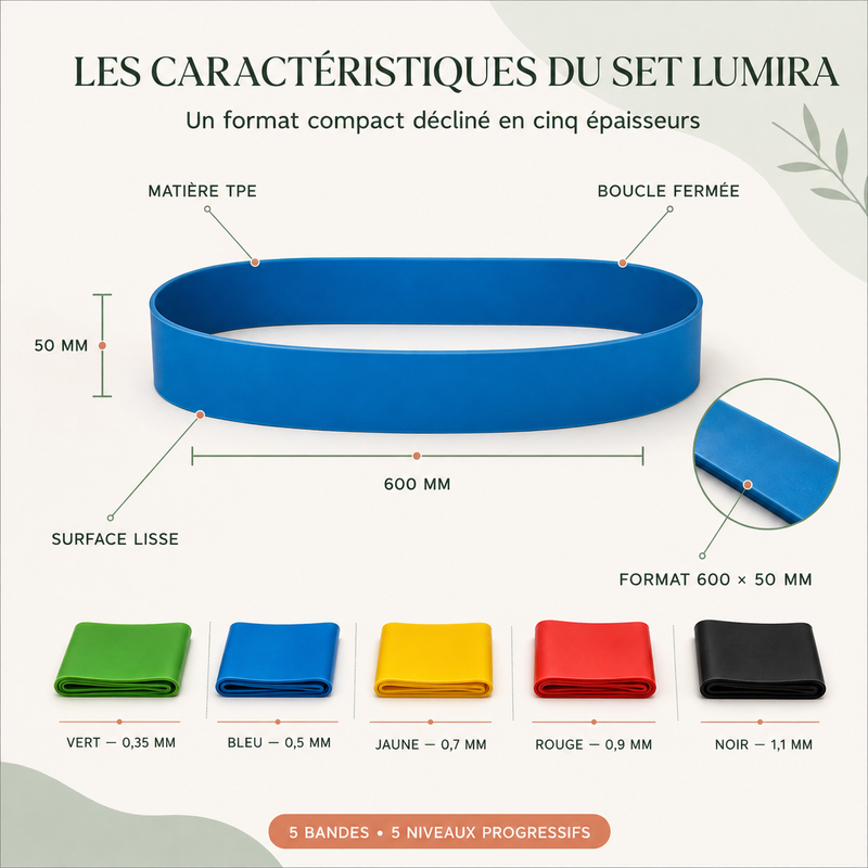 Set de bandes élastiques fitness et yoga