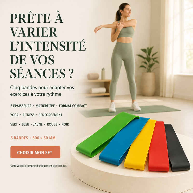 Set de bandes élastiques fitness et yoga