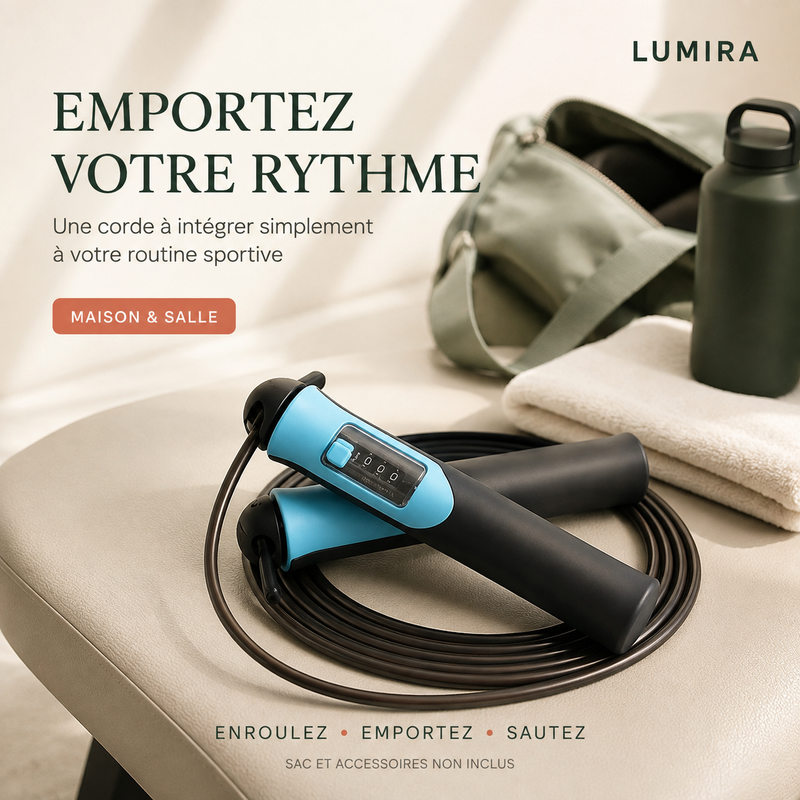 Corde à sauter lestée avec compteur mécanique