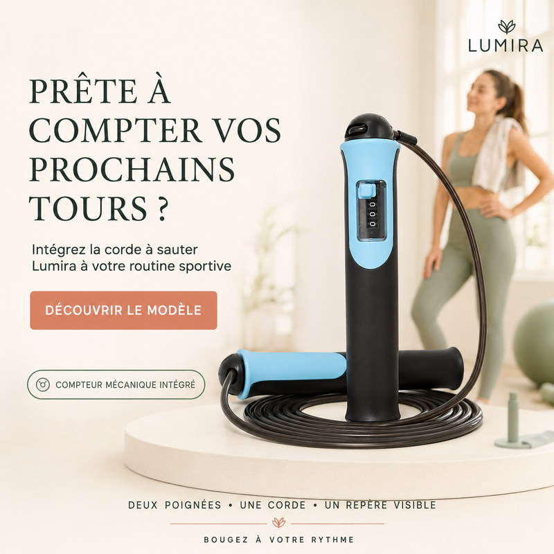Corde à sauter lestée avec compteur mécanique
