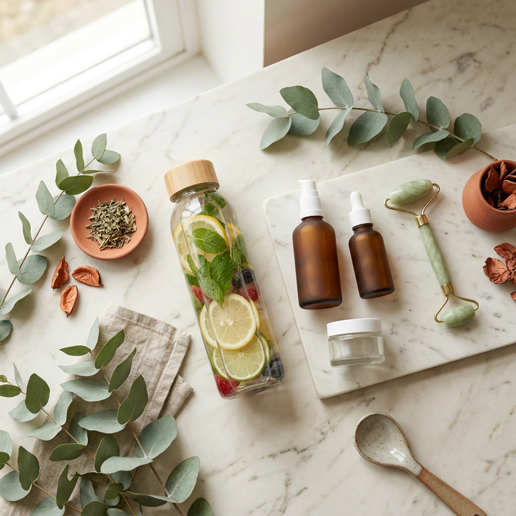 Hydratation et routine bien-être