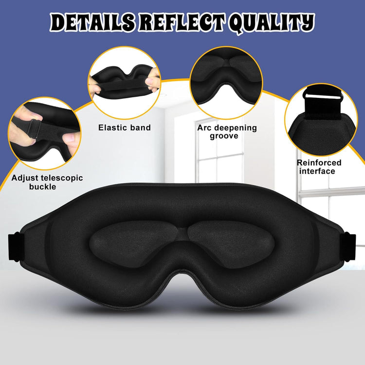 Masque de Nuit 3D sans Pression sur les Yeux