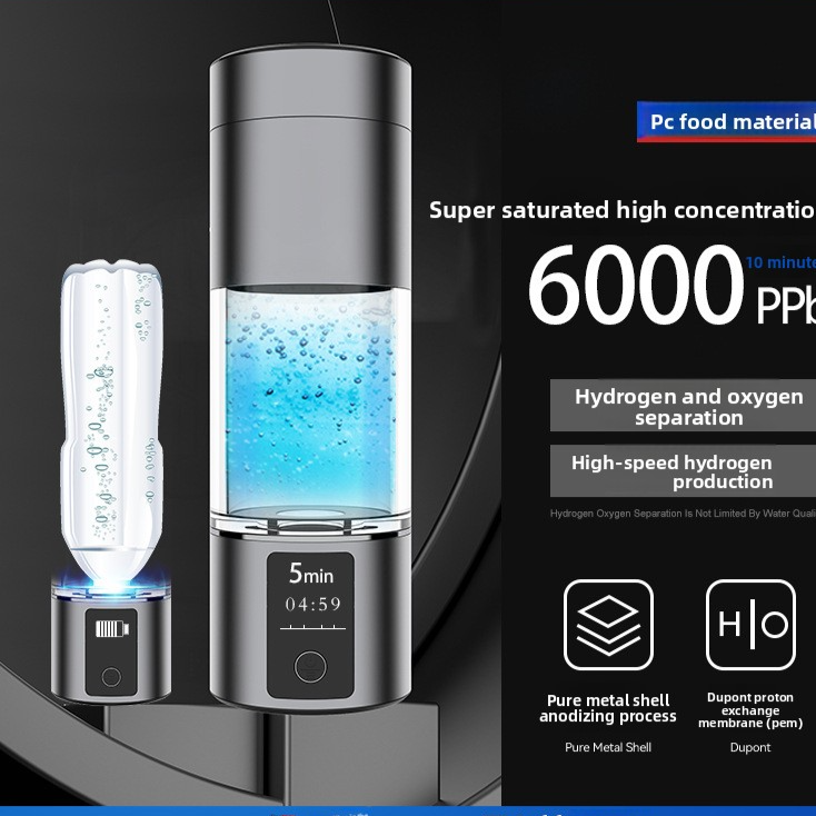 Bouteille d'eau hydrogénée premium portable