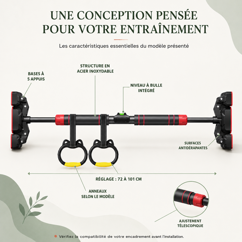 Barre de traction pour encadrement de porte