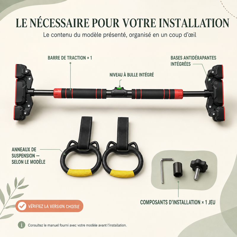 Barre de traction pour encadrement de porte