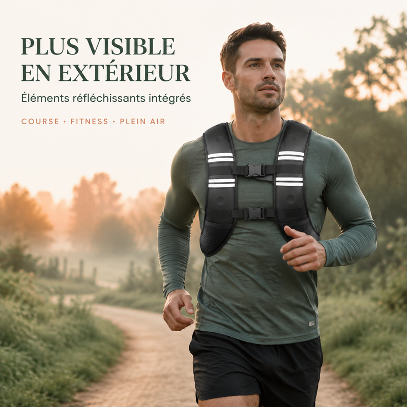 Gilet lesté ajustable pour entraînement