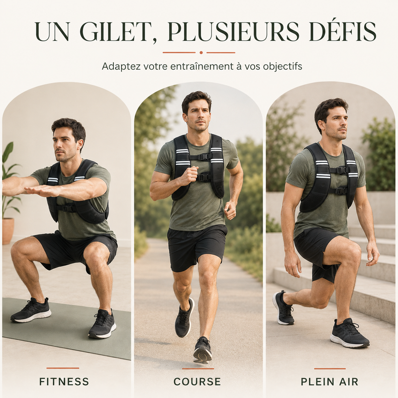 Gilet lesté ajustable pour entraînement