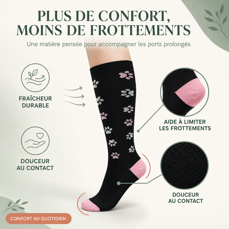 Chaussettes de compression running et fitness