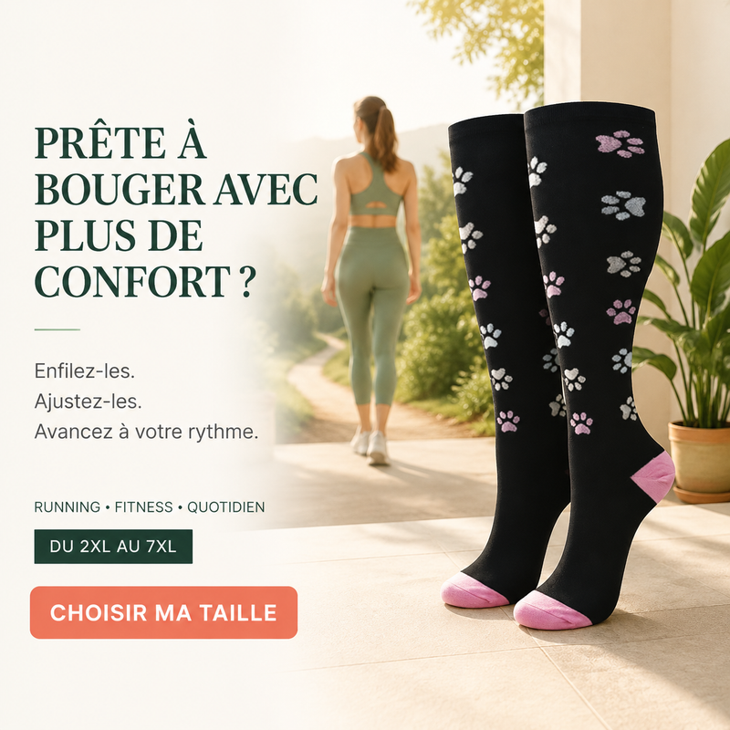 Chaussettes de compression running et fitness