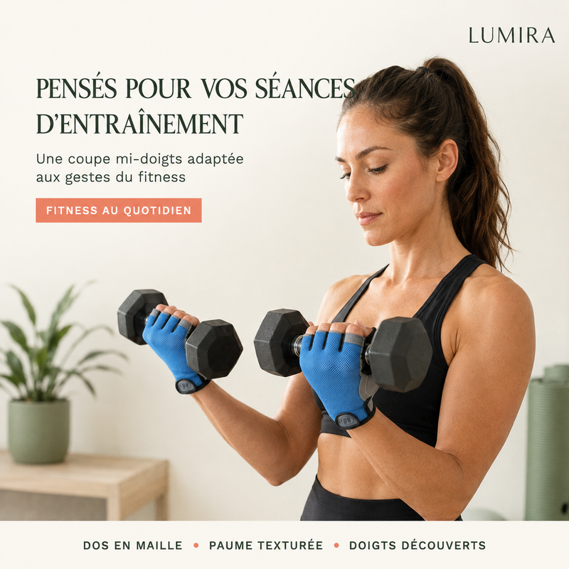 Gants d'entraînement mi-doigts sport et extérieur