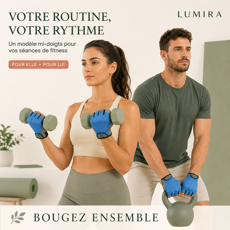 Gants d'entraînement mi-doigts sport et extérieur