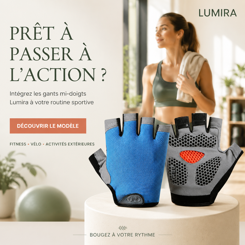 Gants d'entraînement mi-doigts sport et extérieur