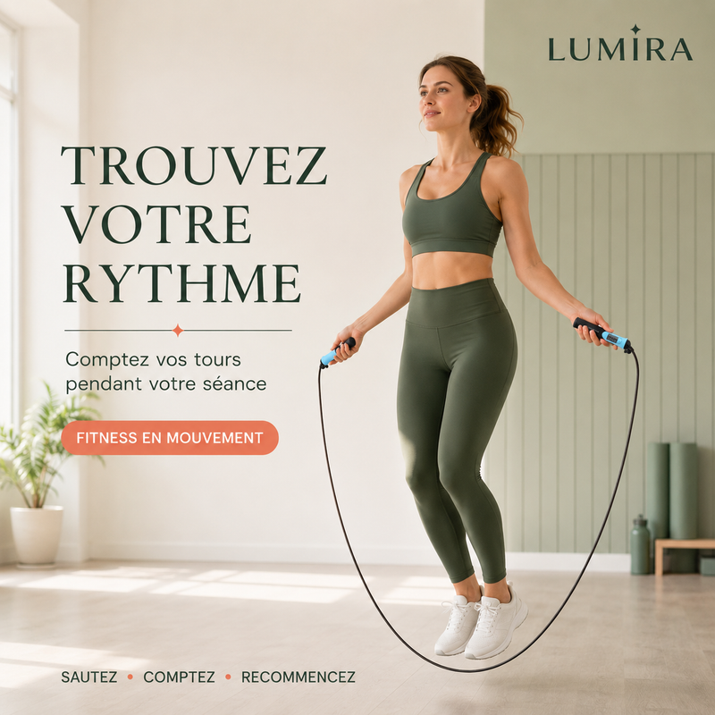 Corde à sauter lestée avec compteur mécanique