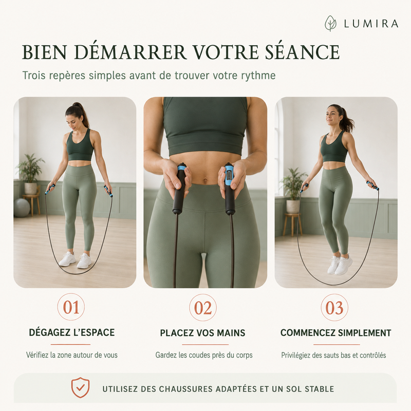 Corde à sauter lestée avec compteur mécanique